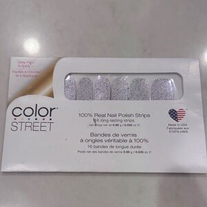 Color Street Silver Holographic Glitter Nail Strips